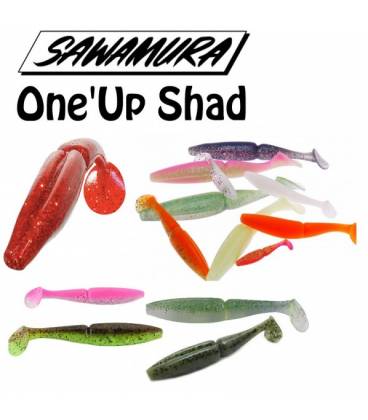 Soft lure sawamura one up shad 